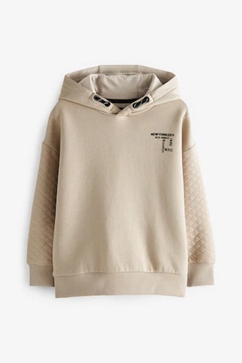 Quilted Sleeve Hoodie