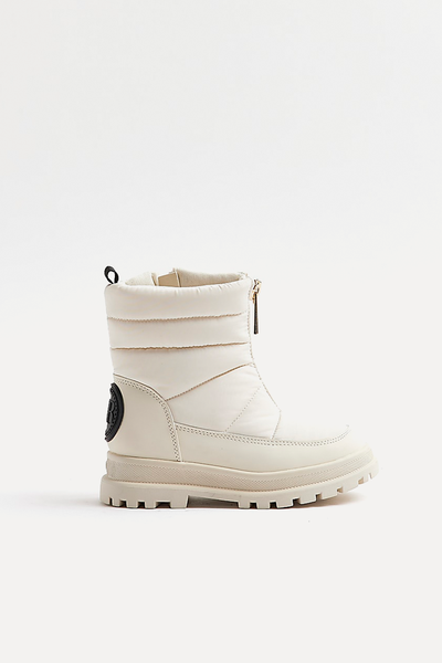 Quilted Zip Front Snow Boots  from River Island 
