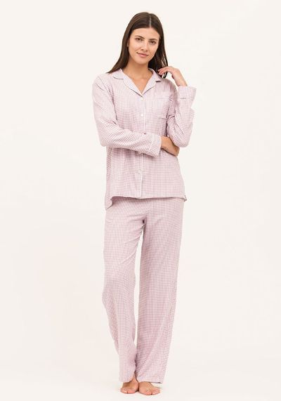Gingham Cashmere Luxury Pyjamas from Pj Pan