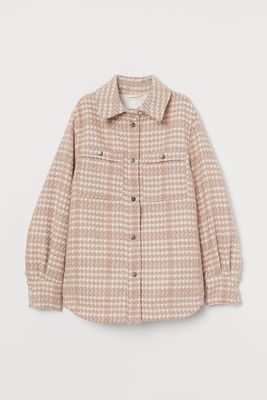 Jacquard-Weave Shirt Jacket