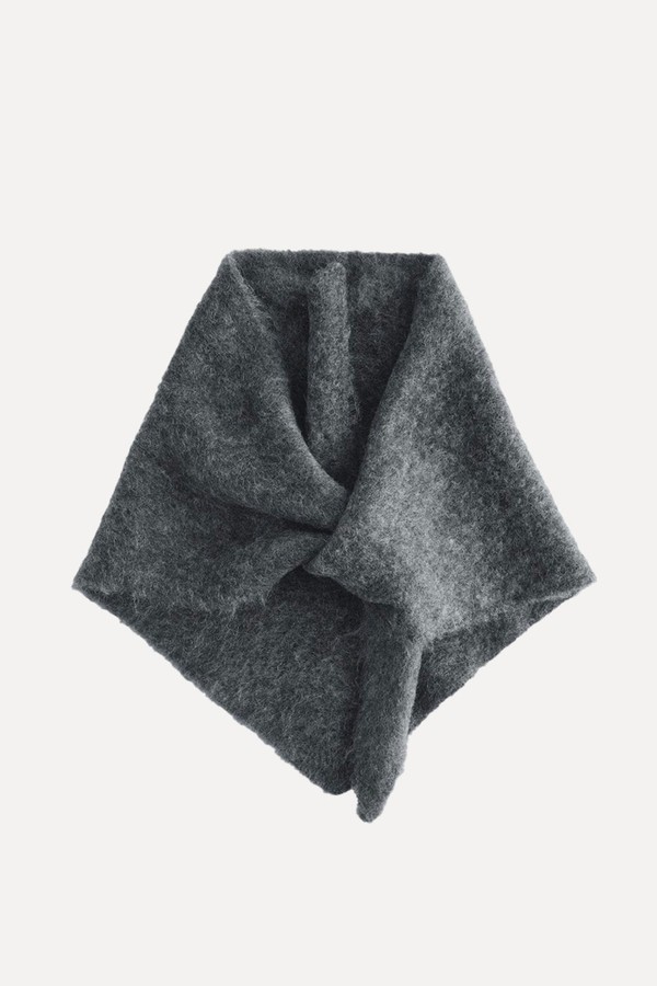 Mohair-Blend Brushed Triangle Scarf from & Other Stories