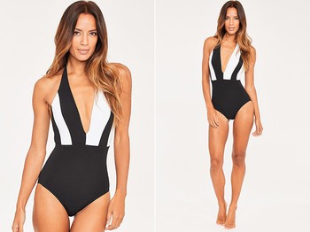 Icon Bold Shaping Black Swimsuit from Figleaves