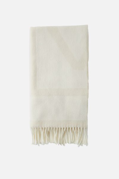 Monogram-Jacquard Wool Scarf   from Toteme