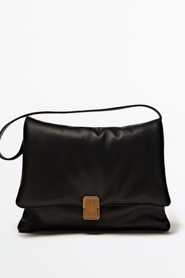 Padded Nappa Leather Maxi Shoulder Bag