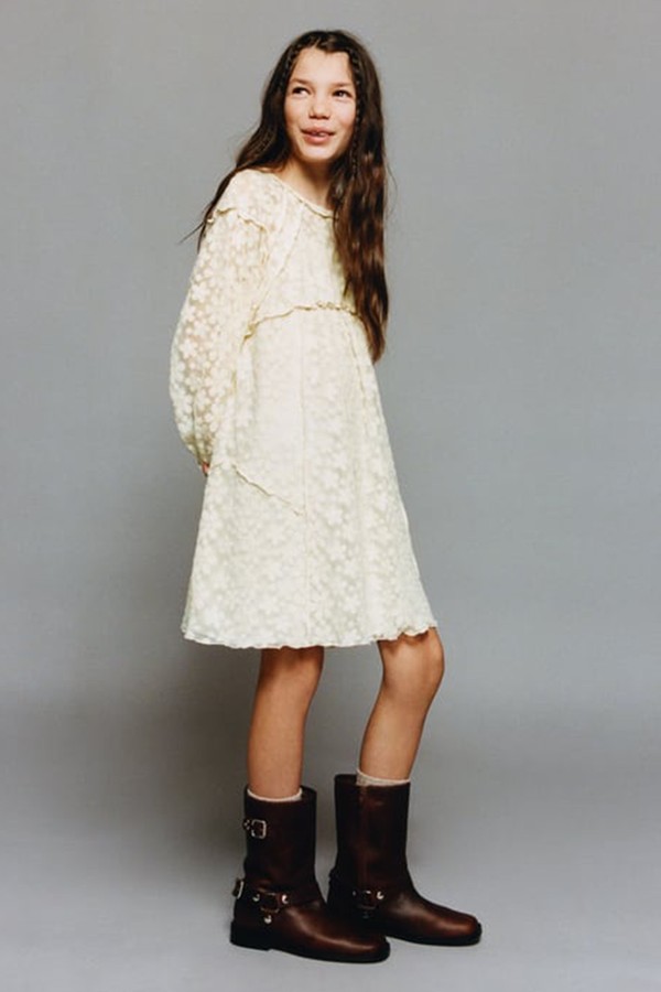 Contrast Floral Dress from Zara