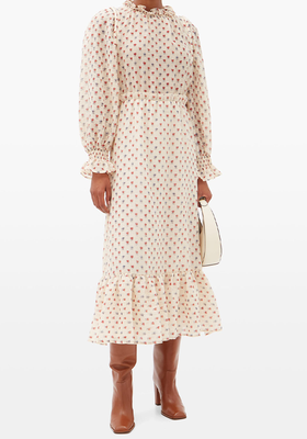 Alexis Floral-Print Wool-Blend Gauze Dress from Sea