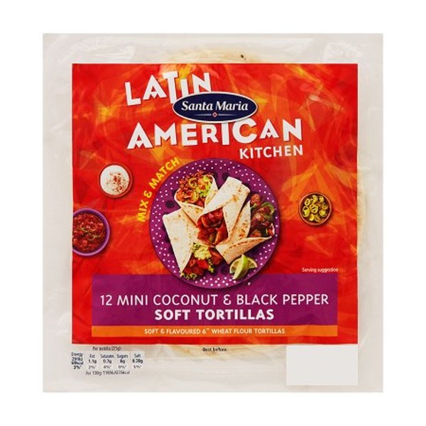 12 Mini Coconut Tortillas from Santa Maria