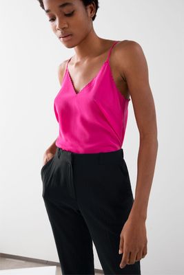 Scalloped Silk Tank Top from & Other Stories