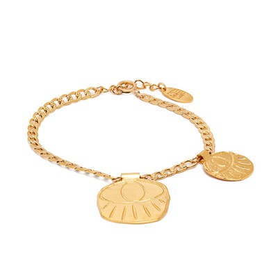 Ramos Gold-Plated Eye Charm Bracelet from Elise Tsikis