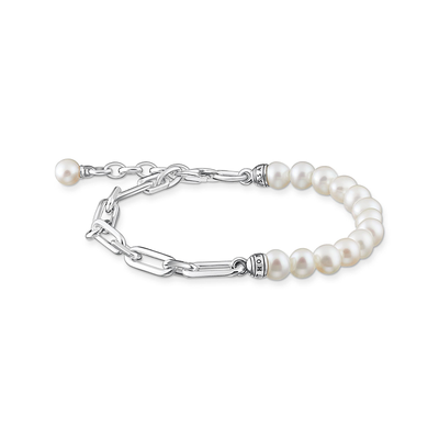 Link & Freshwater Pearl Bracelet