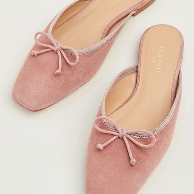 Penelope Bardon Pink Suede Flats, £159 | LK Bennett