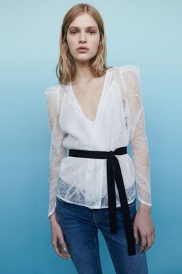 Lace Wrap Top from Maje
