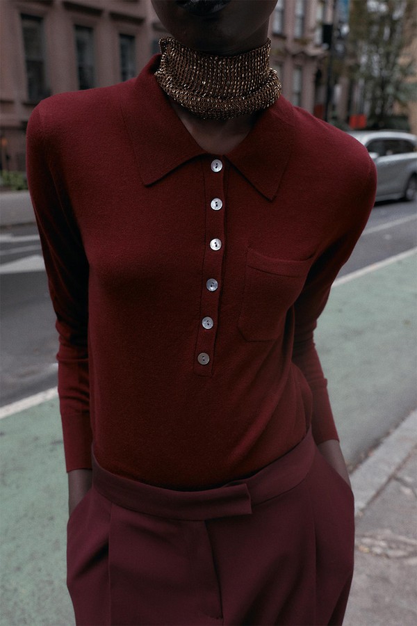 Wool Polo Shirt With Pockets from Zara