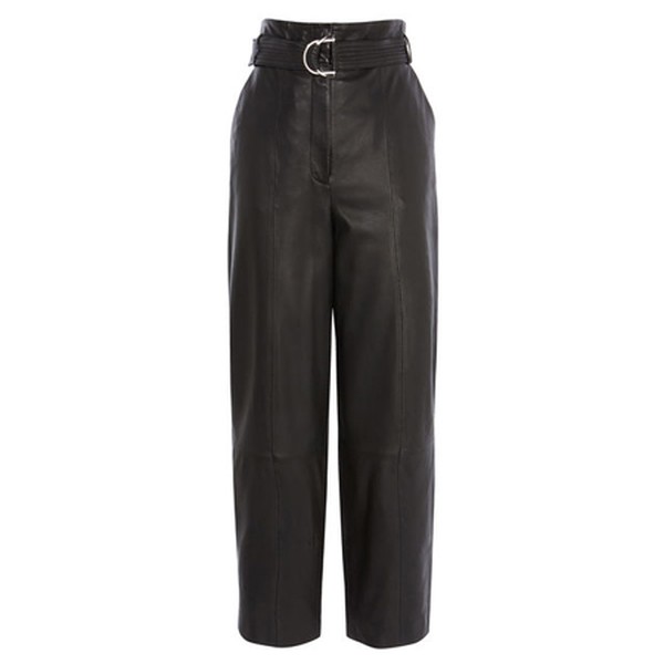 Tapered Leather Trousers