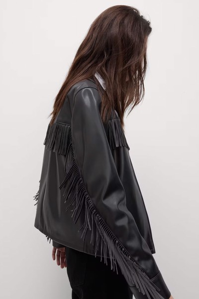 Fringed Biker Jacket from Marks & Spencer