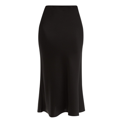 Valletta Flared Satin Midi Skirt from Galvan