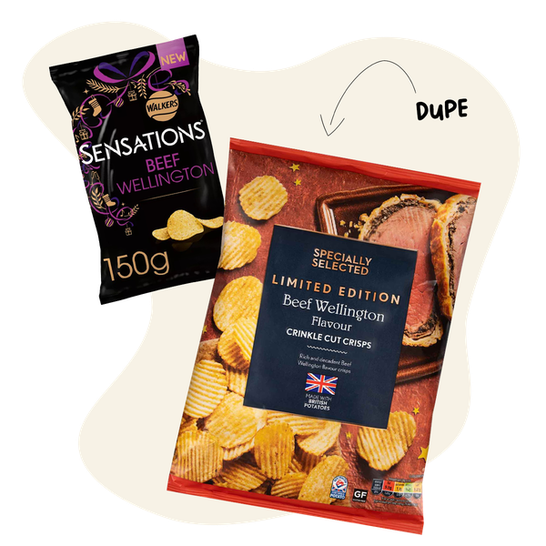Beef Wellington Flavour Crinkle Cut Crisps from Aldi