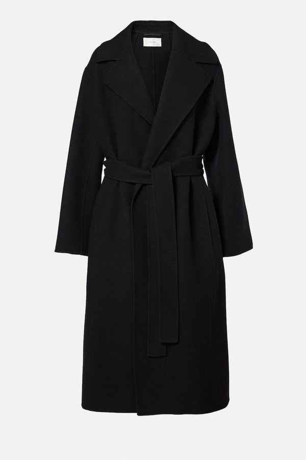 Malika Belted Wool-Blend Coat from THE ROW