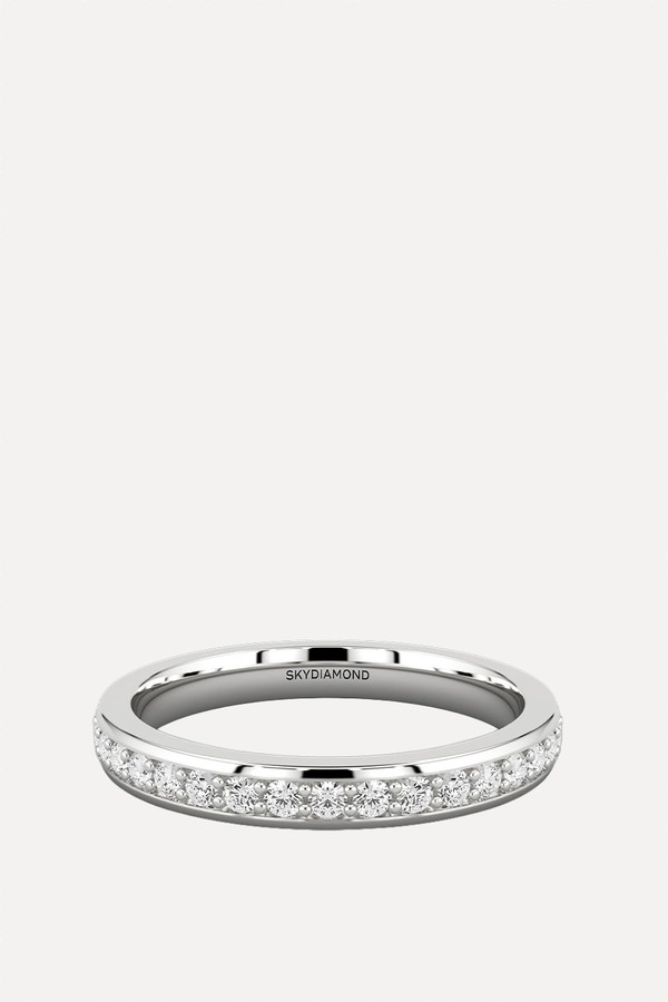 Medium Grain Set Half Eternity Ring