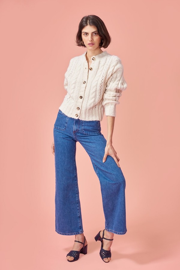 Lino Cardigan In White