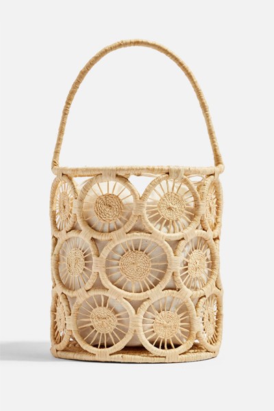 Handmade Straw Bucket Bag