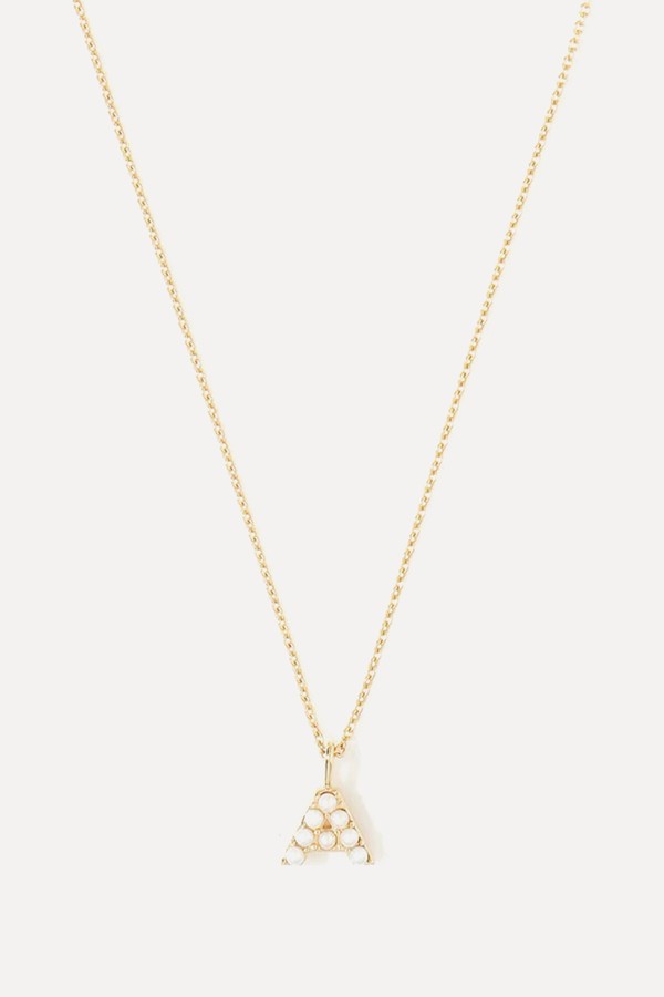 Pearl Initial Pendant from Otiumberg