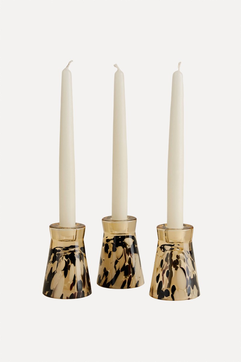Set Of 3 Animal Confetti Candle Holders