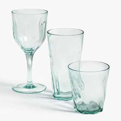 Ripple Recycled Look Acrylic Wine Glass from John Lewis & Partners