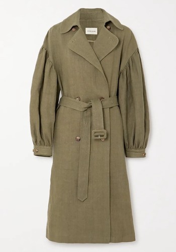 Pukapuka Oversized Linen Trench Coat from LouLou Studio