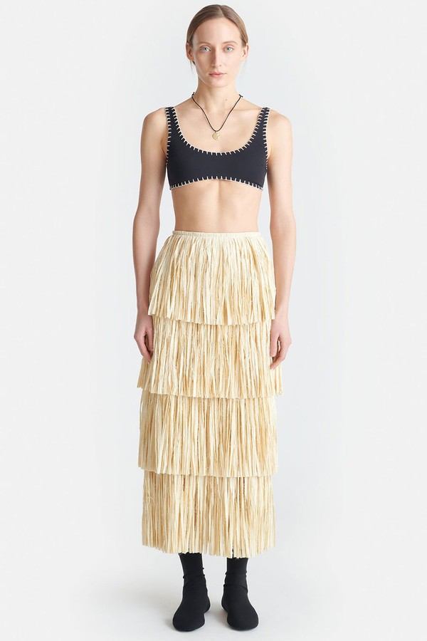 Lynelle Fringed Midi Skirt