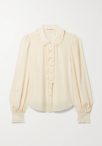  Philipa Ruffled Silk Shirt from Ulla Johnson