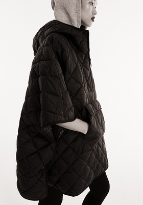 Water Repellent Quilted Poncho from Zara