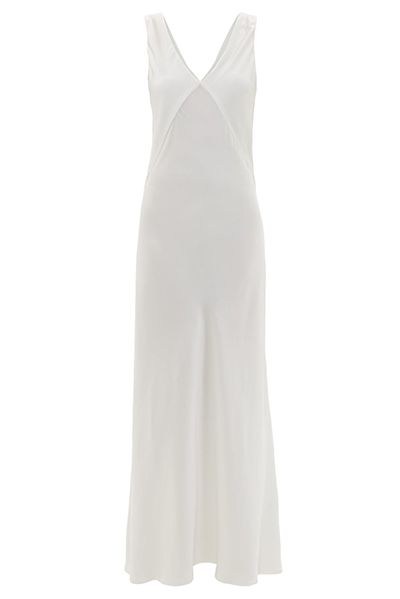 Bordeaux Silk-satin Slip Dress from Asceno