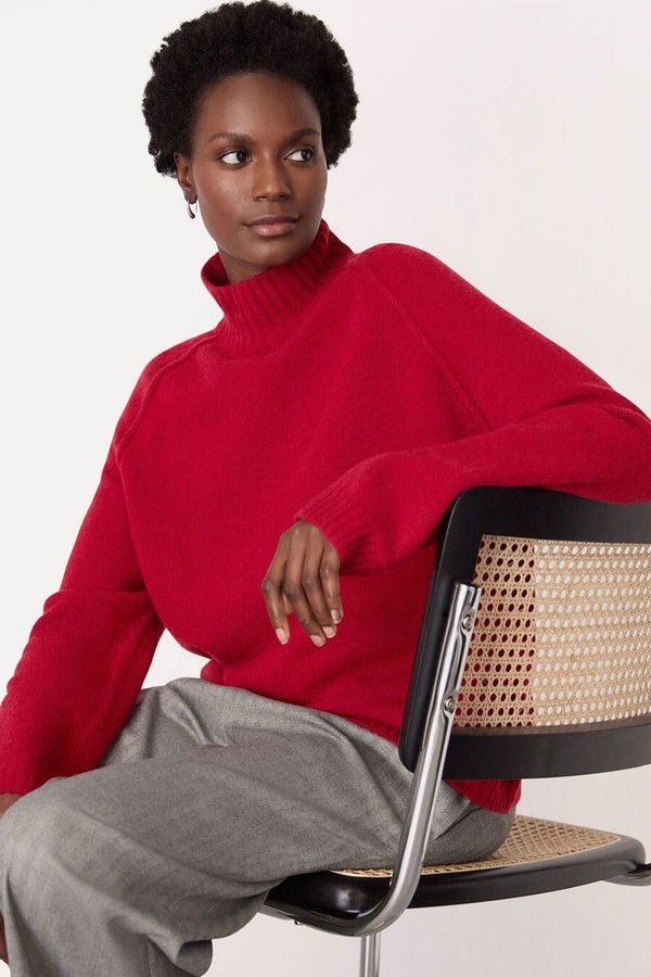 Wool Mix Split Funnel Knit Jumper from Whistles