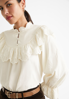 Embroidered Overlay Blouse from & Other Stories 