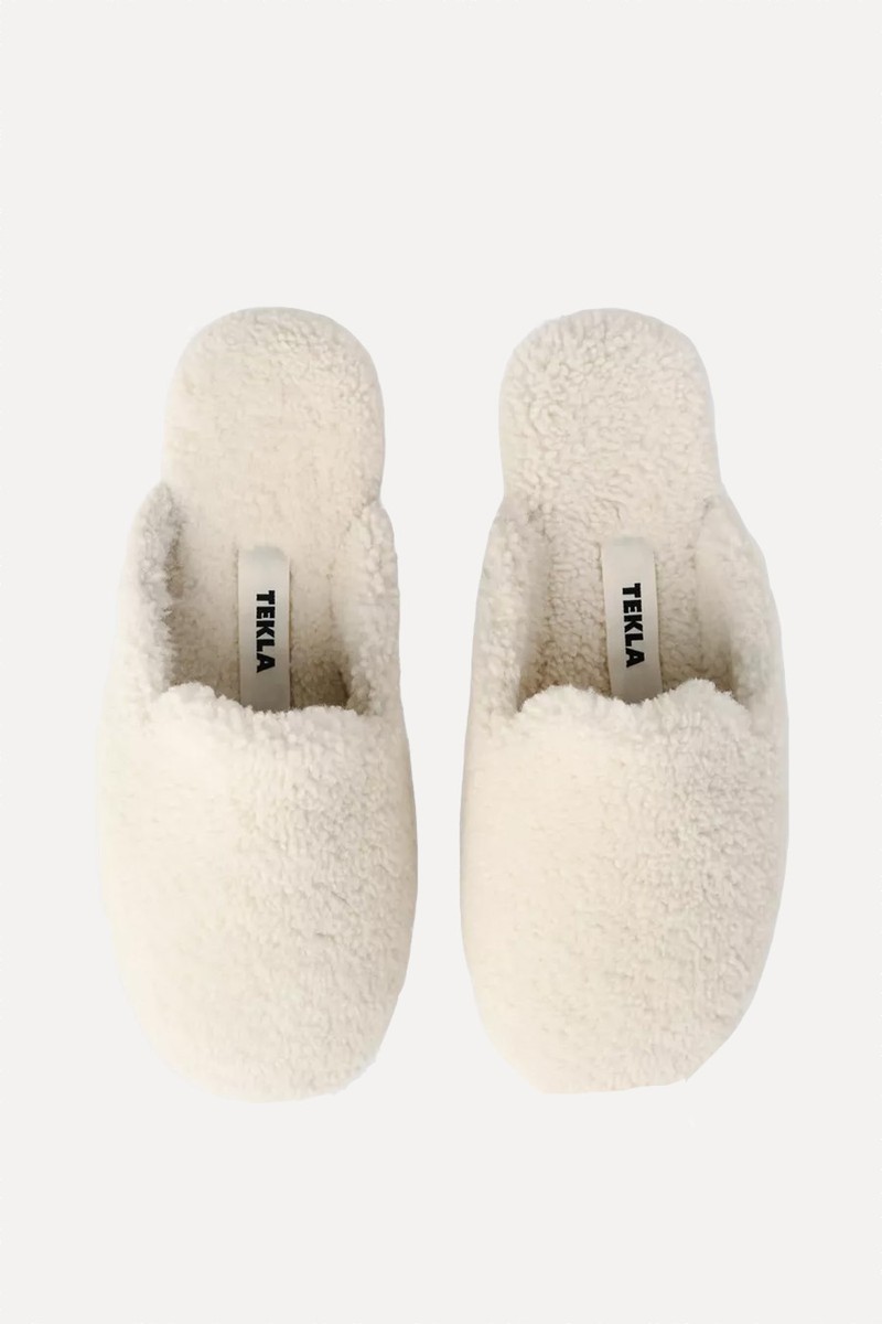 Cushioned Shearling Slippers from Tekla