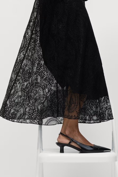 Lace Maxi Skirt With Cotton