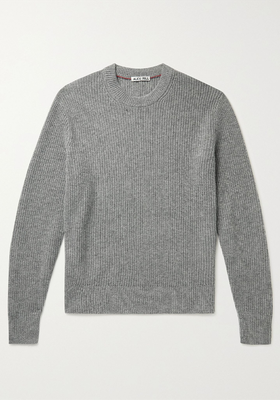 Jordan Ribbed Brushed-Cashmere Sweater from Alex Mill