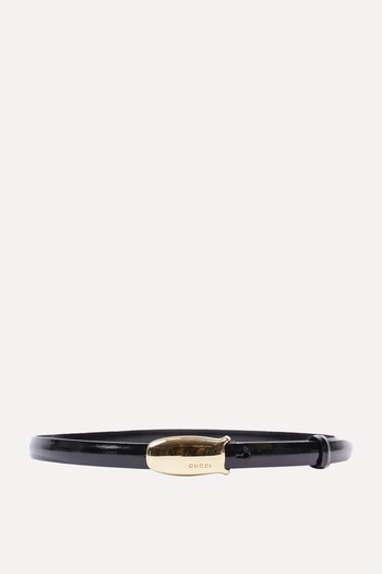 Oval Buckle Thin Belt from Gucci