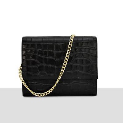 Shanghai Bag In Black Croc from Azurina