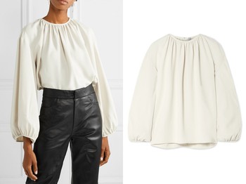 Pomerance Oversized Gathered Crepe Blouse from Toteme