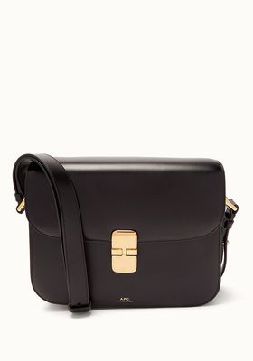 Grace Large Smooth-Leather Crossbody Bag 