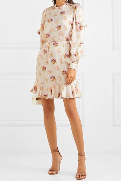 Ruffled Floral-Print Mini Dress from Needle & Thread