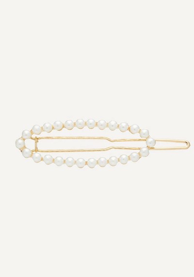 Faux Pearl Barrette Hair Clip from The Uniform