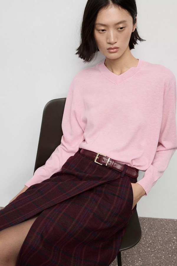 V-Neck Knit Sweater from Mango