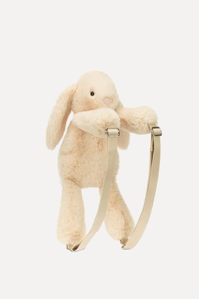 Smudge Rabbit Soft Woven Backpack from Jellycat