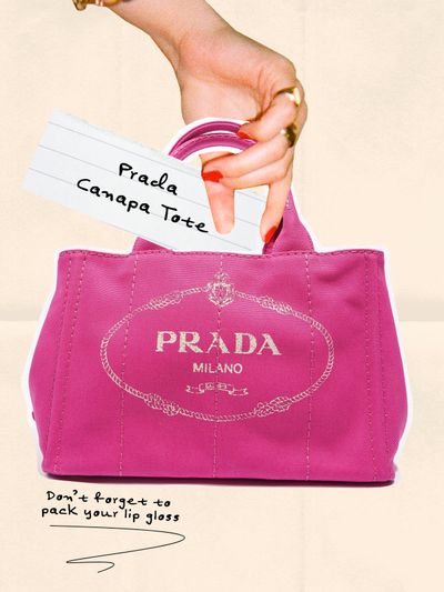 Canapa Tote Pink Small Cotton Canvas, £535 | Prada