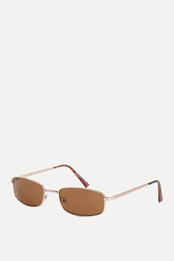 Asha Metal Slim Wrap Around Sunglasses  from Cotton On