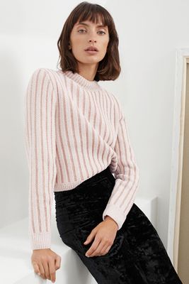 Mock Neck Metallic Stripe Sweater from & Other Stories