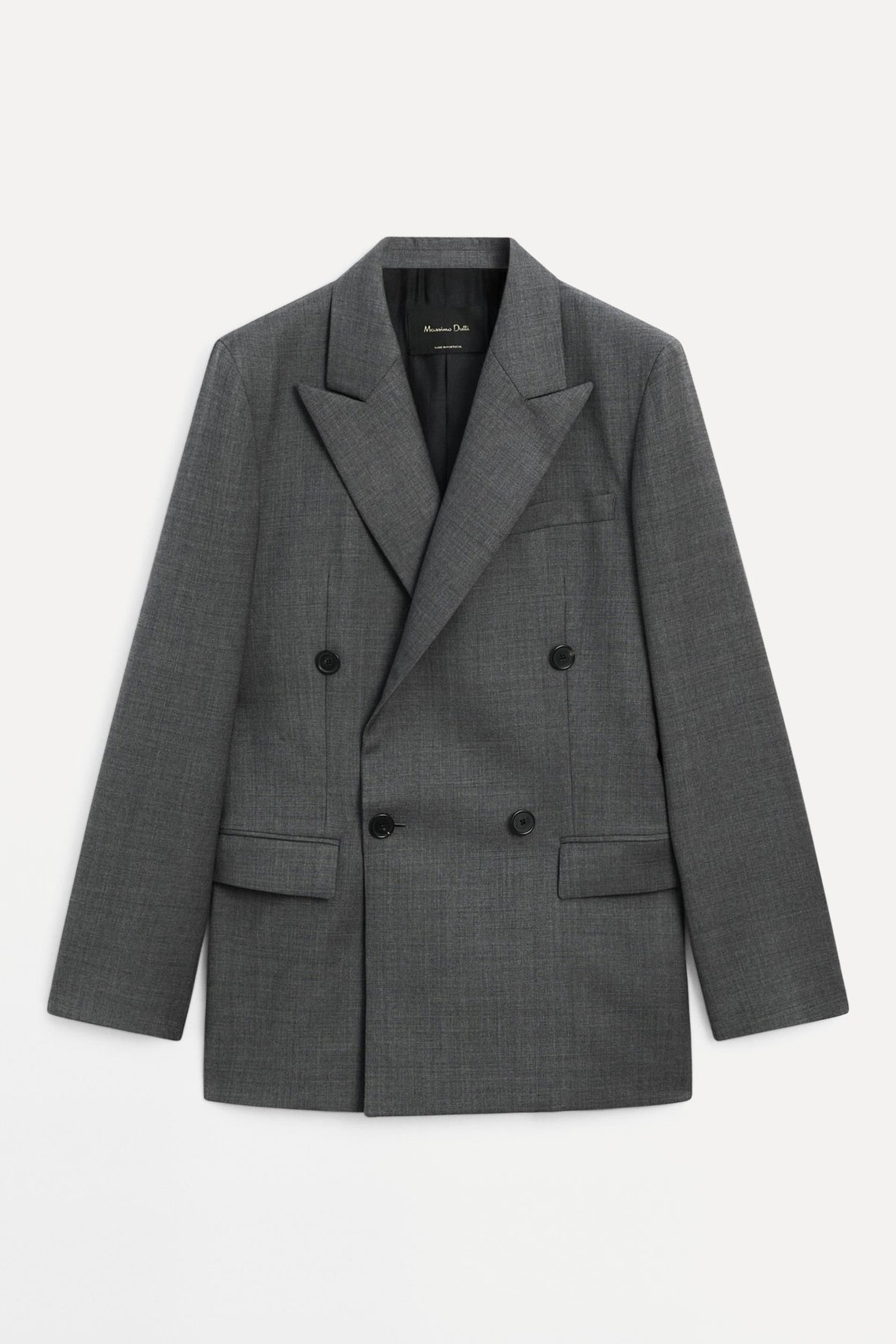 Double-Breasted 100% Wool Blazer Co-Ord from Massimo Dutti